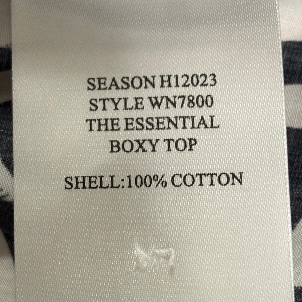 Wildfang The Essential Boxy Top Womens XS Black White Abstract Squiggle Print - Picture 4 of 7